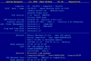System Analyser - náhled