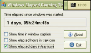 Windows Elapsed Running Time - náhled