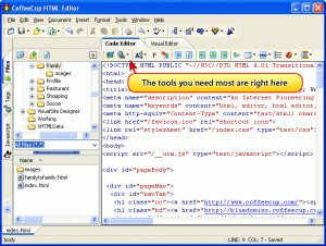 CoffeeCup HTML Editor 2007 - náhled