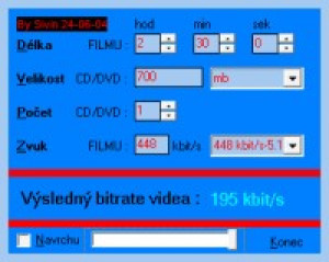 Bitrate - náhled