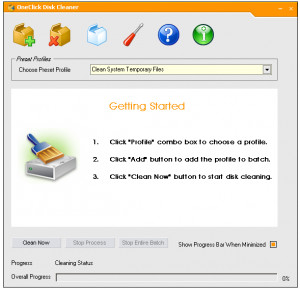 OneClick Disk Cleaner - náhled
