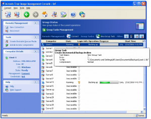 Acronis True Image Echo Enterprise Server - náhled