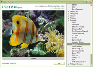 FreeTV Player - náhled