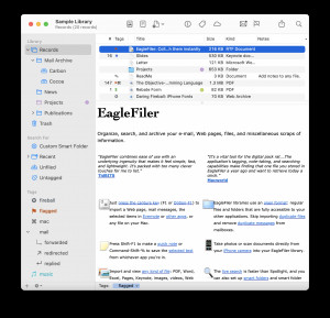 EagleFiler - náhled