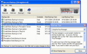 Secura Backup - náhled