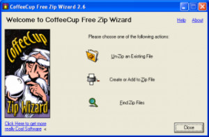 CoffeeCup Free Zip Wizard - náhled