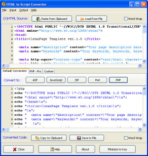 HTML Converter - náhled