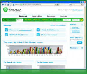 Timecamp - náhled