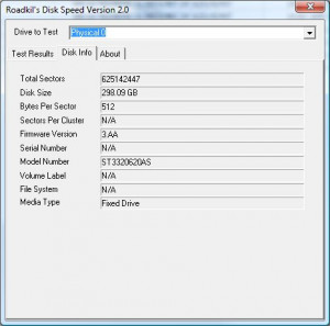 Roadkil's Disk Speed - náhled
