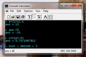 Console Calculator - náhled