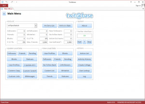 Twitabase - náhled