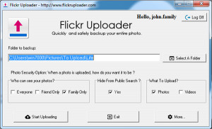 FlickrUploader - náhled