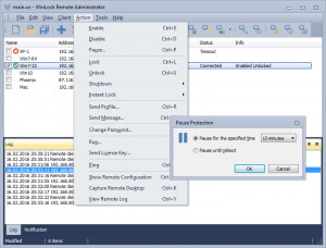 WinLock Remote Administrator - náhled