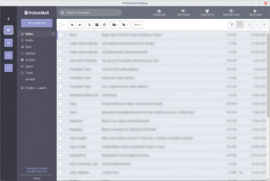 ProtonMail Desktop - náhled