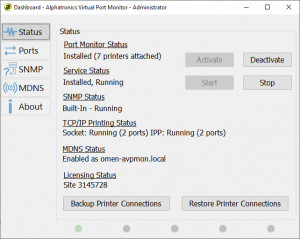 Virtual Port Monitor - náhled