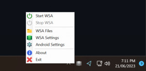 WSA System Control - náhled