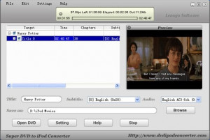 Lenogo DVD Movie to iPod Video Converter - náhled