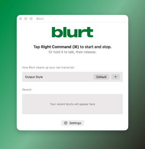 Blurt - náhled