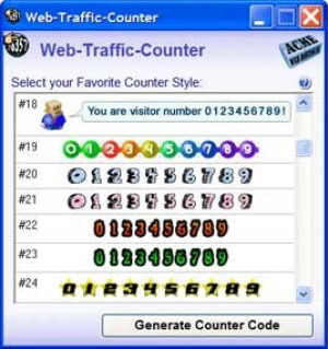 Web Traffic Counter - náhled