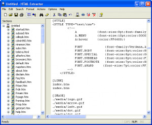 HTML Extractor - náhled