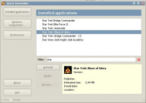 Quick Uninstaller - náhled