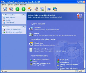 Acronis True Image Echo Workstation - náhled