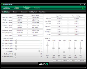 AMD Overdrive - náhled