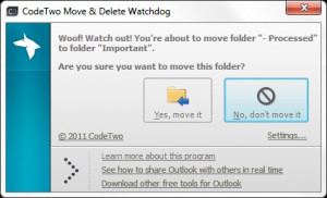 CodeTwo Move and Delete Watchdog - náhled