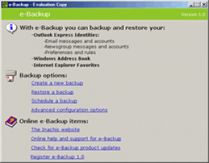 e-Backup - náhled