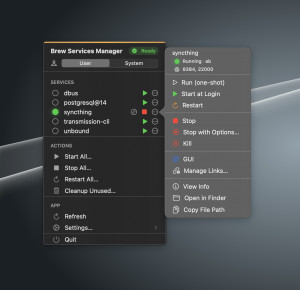 BrewServicesManager - náhled