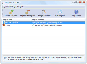 Program Protector - náhled
