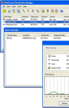 SoftPerfect Bandwidth Manager - náhled