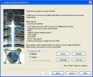 Audio Conversion Wizard - náhled