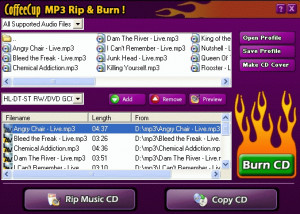 CoffeeCup MP3 Ripper & Burner  - náhled