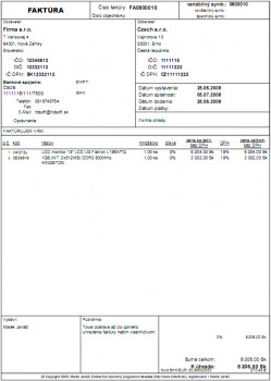Invoice - náhled