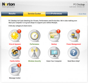 Norton PC Checkup - náhled
