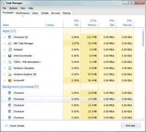 DBC Task Manager - náhled