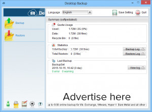 Desktop Backup - náhled