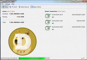 Dogecoin Core - náhled