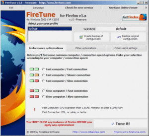 FireTune - náhled