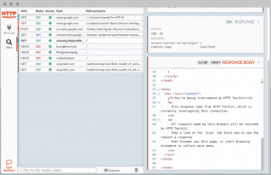 HTTP Toolkit - náhled