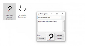 FakeErrorMessageCreator - náhled
