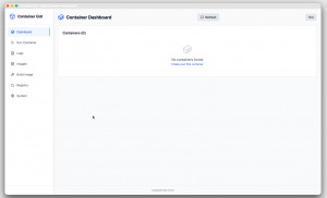 Container GUI - náhled