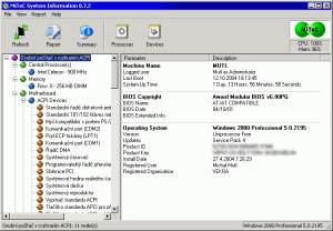 System Information Component - náhled