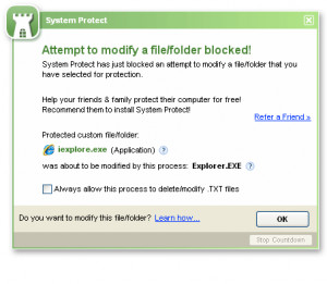 System Protect - náhled