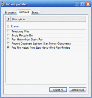 PrivacyMaster - náhled