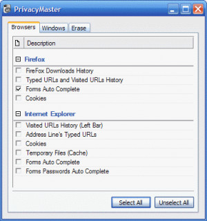 PrivacyMaster - náhled