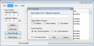 PCFinder - náhled