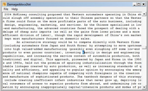 Damaged docx2txt  - náhled