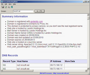 DomainHostingView - náhled